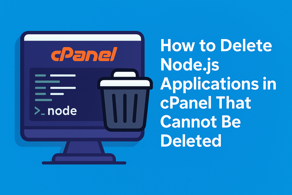 How to Delete Node.js Applications in cPanel That Cannot Be Deleted