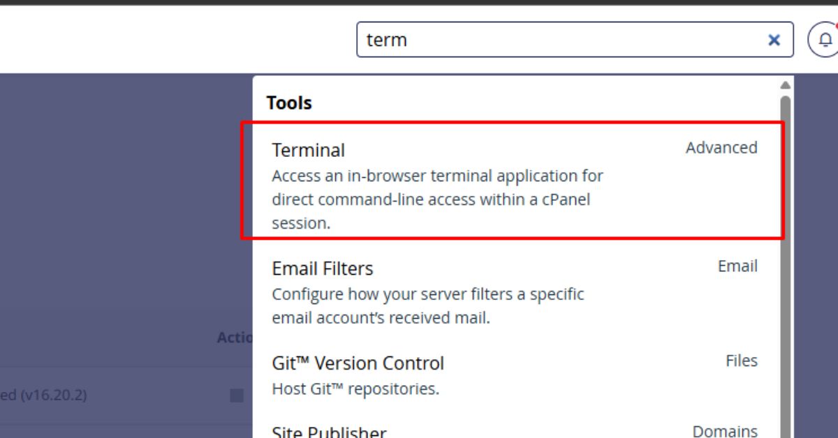 How to Delete Node.js Applications in cPanel